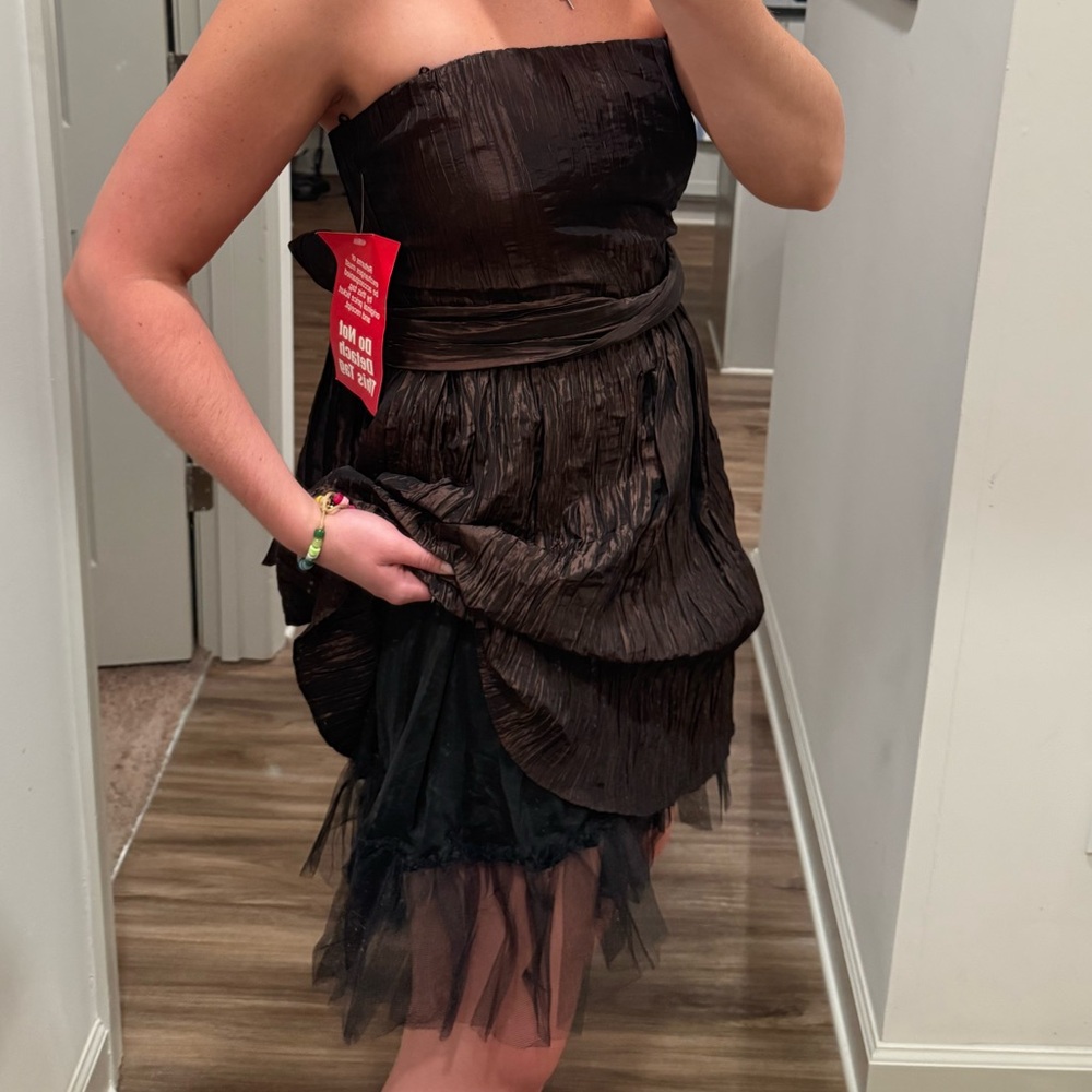NWT Vintage Chocolate Cocktail Dress - Picture 5 of 5
